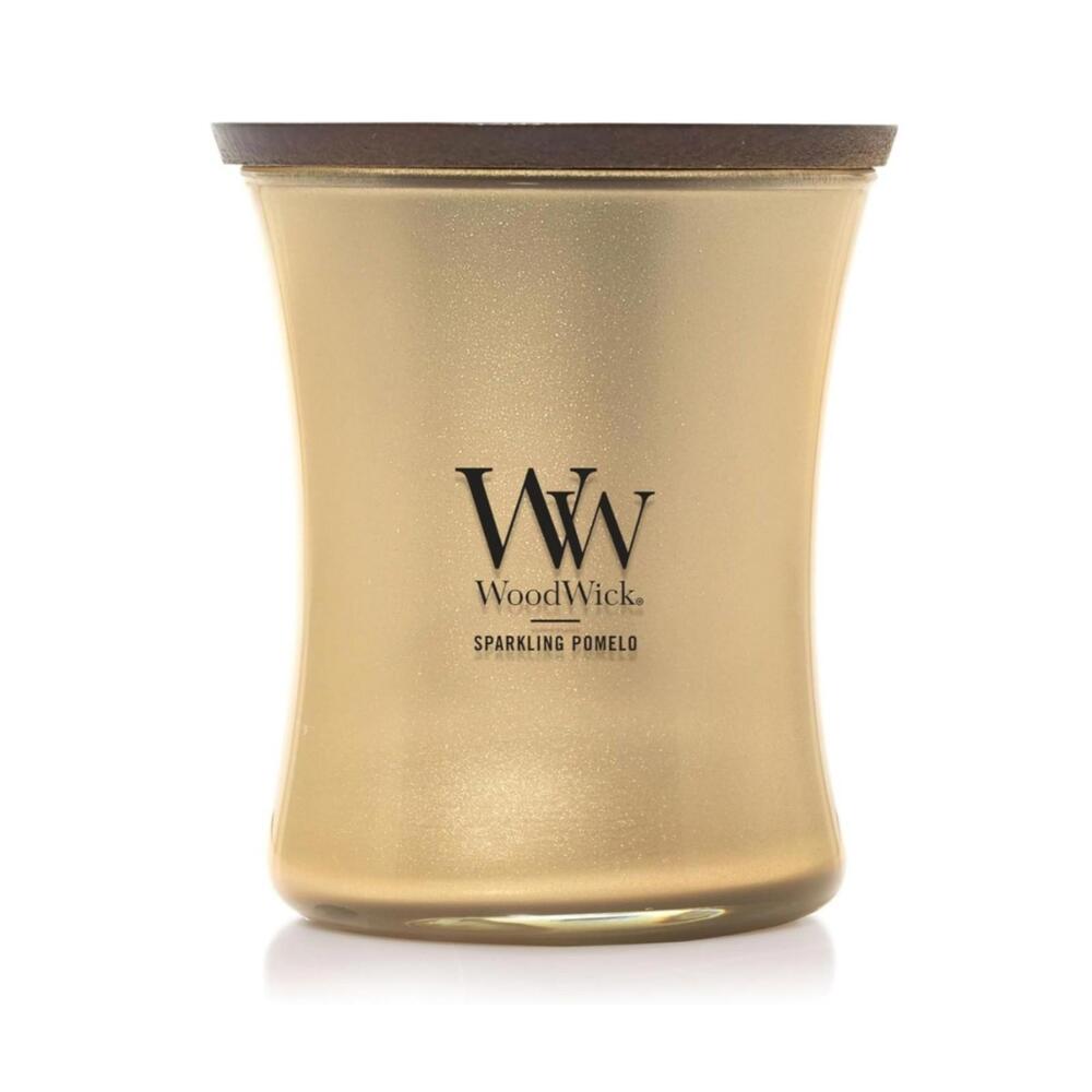 WoodWick Sparkling Pomelo 9.7oz Candle Crackling Wick Precious Metals Collection